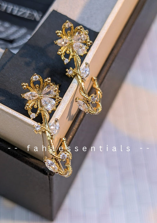 Flower Hoop Earrings