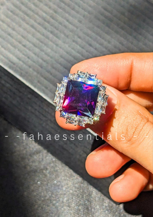 Purple Amethyst Stone Ring