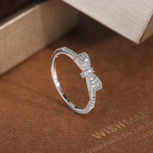 Bow Zircon Ring