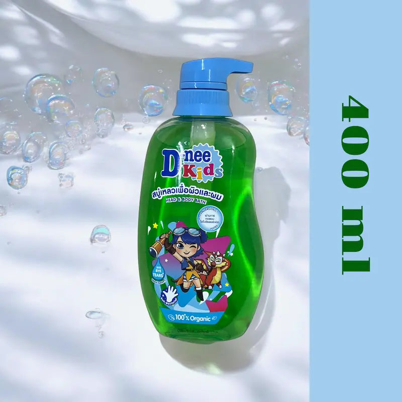 D-nee Kids Head & Body Bath - Green 400ml