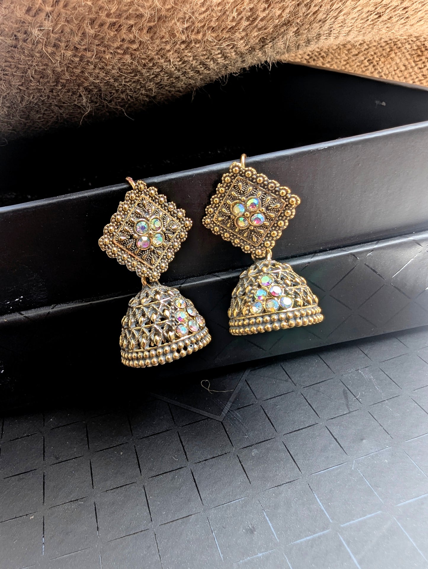 Vintage jhumki - Gray