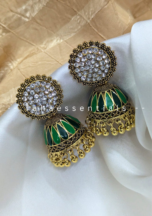 Heritage Jhumki - Green
