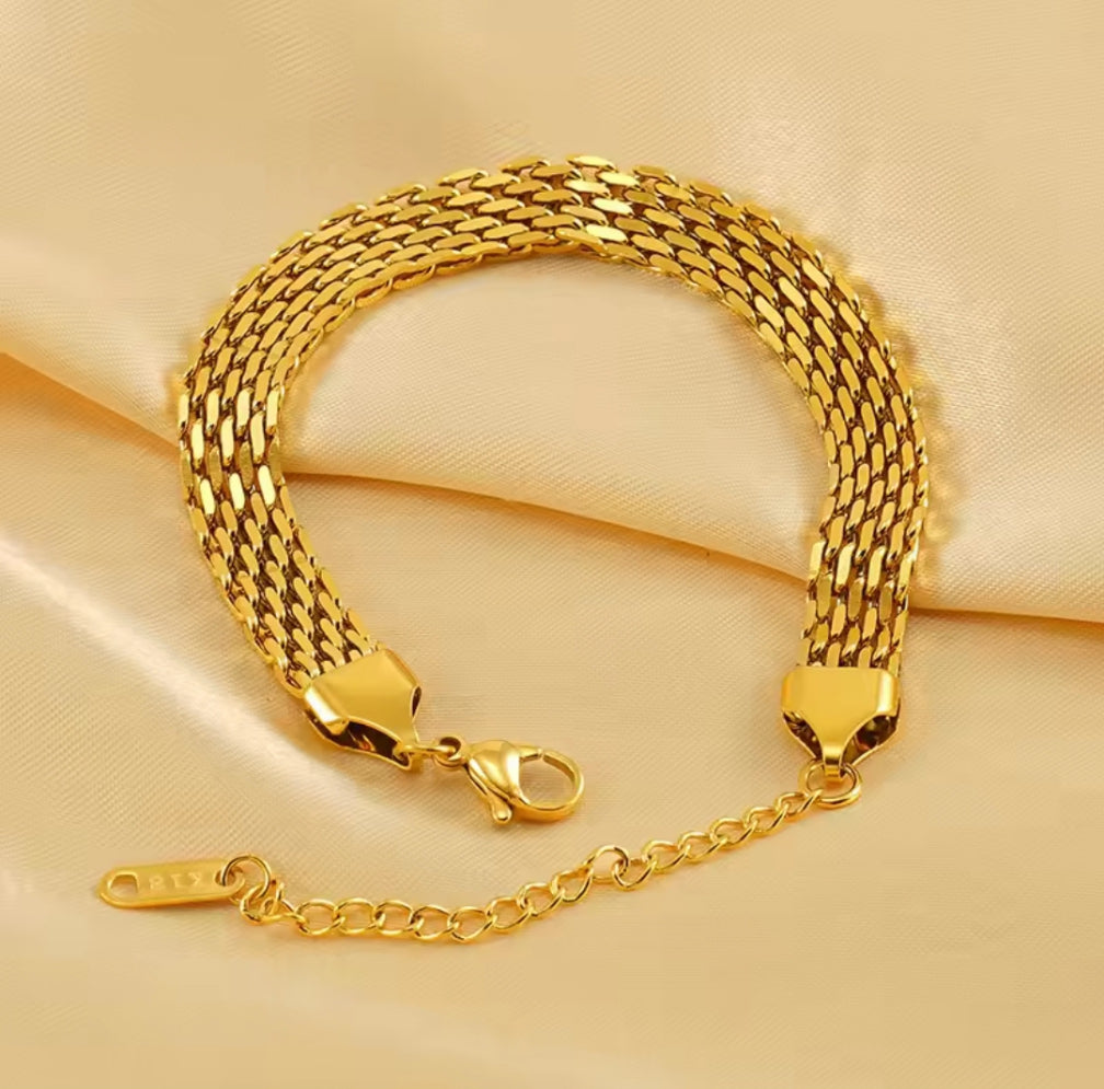 Golden Cascade Bracelet
