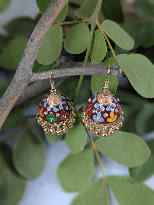 Noor-E-Meher Jhumki-Maroon