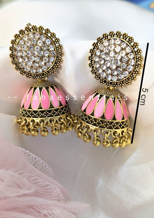 Heritage Jhumki - Pink