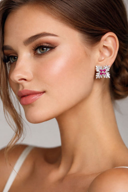 Pink Radiance Stud Earrings