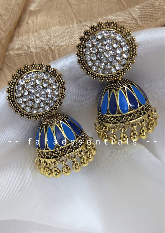Heritage Jhumki - Blue