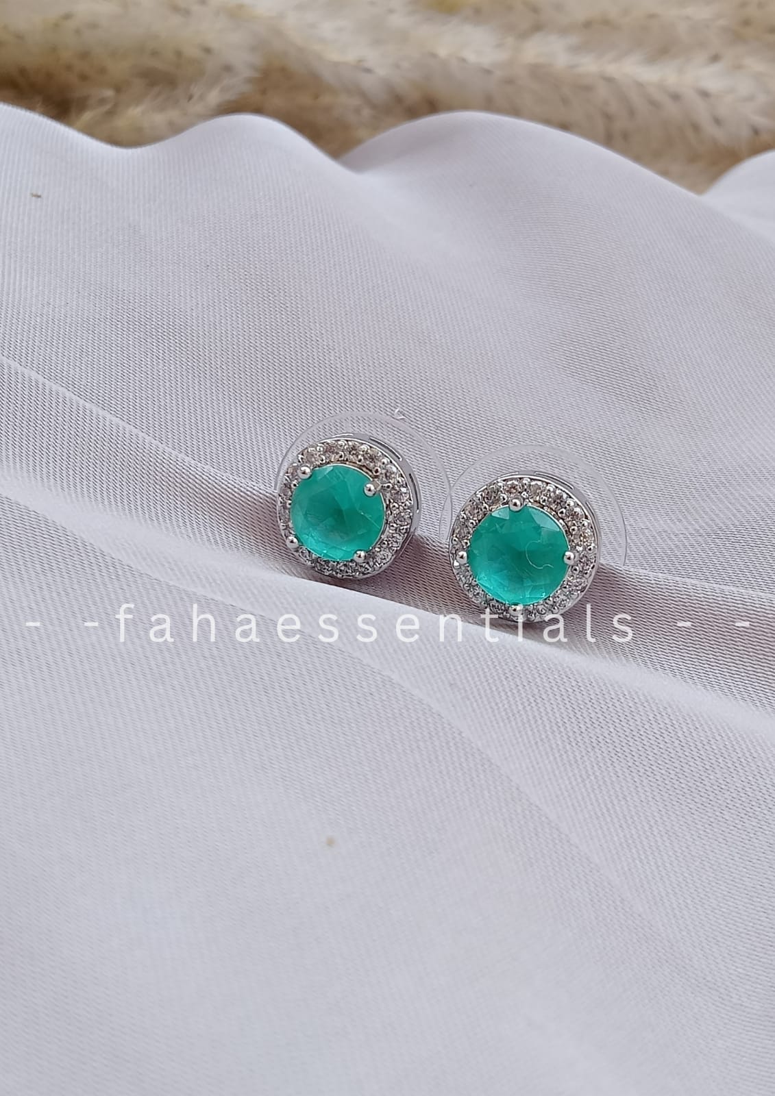 Aquamarine Zircon Earrings