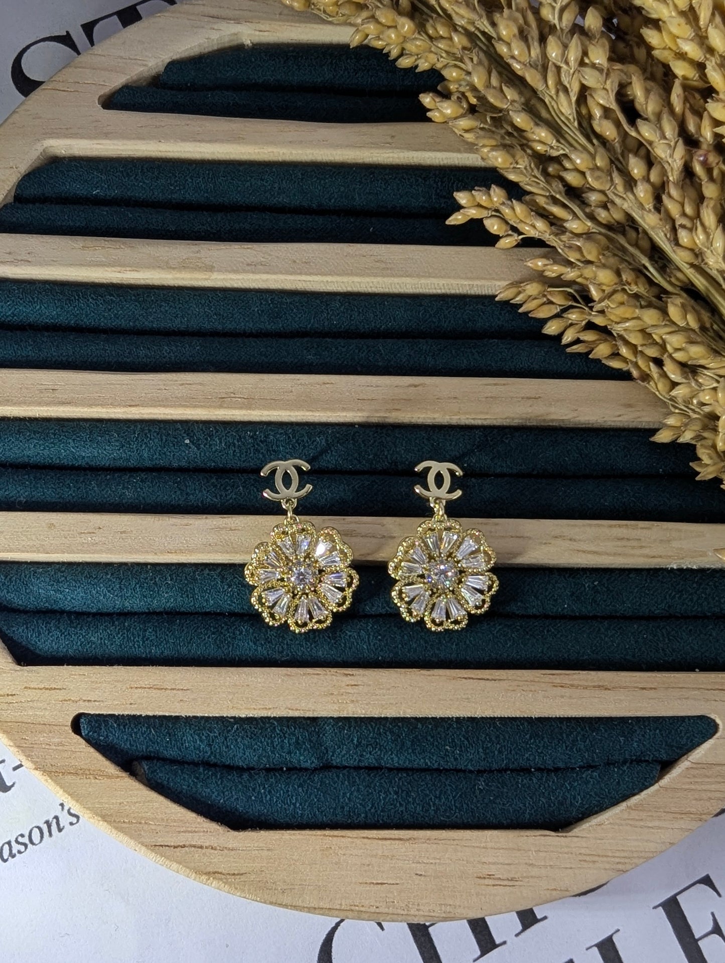 Golden Bloom Luxe Stud Earrings