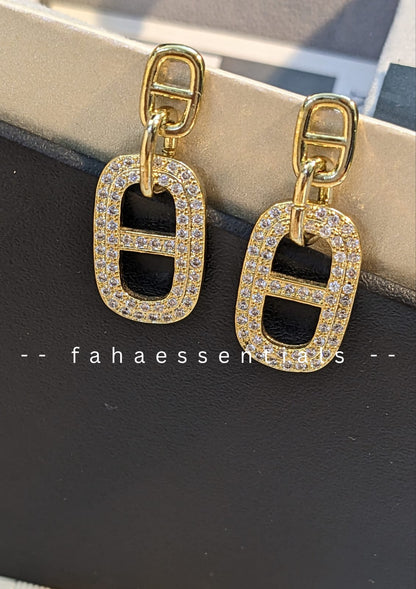 Studded Interlock Earrings