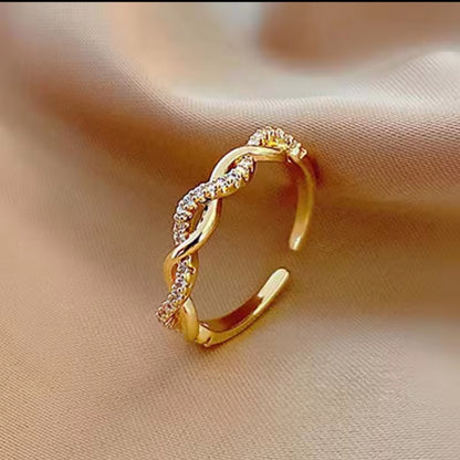 Twisted Eternity Adjustable Ring
