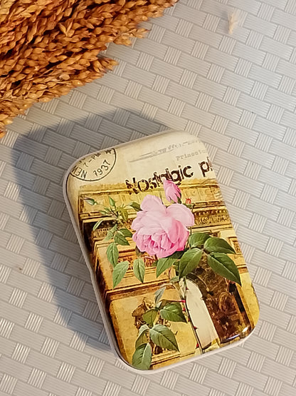 Floral Vintage Theme Tinbox