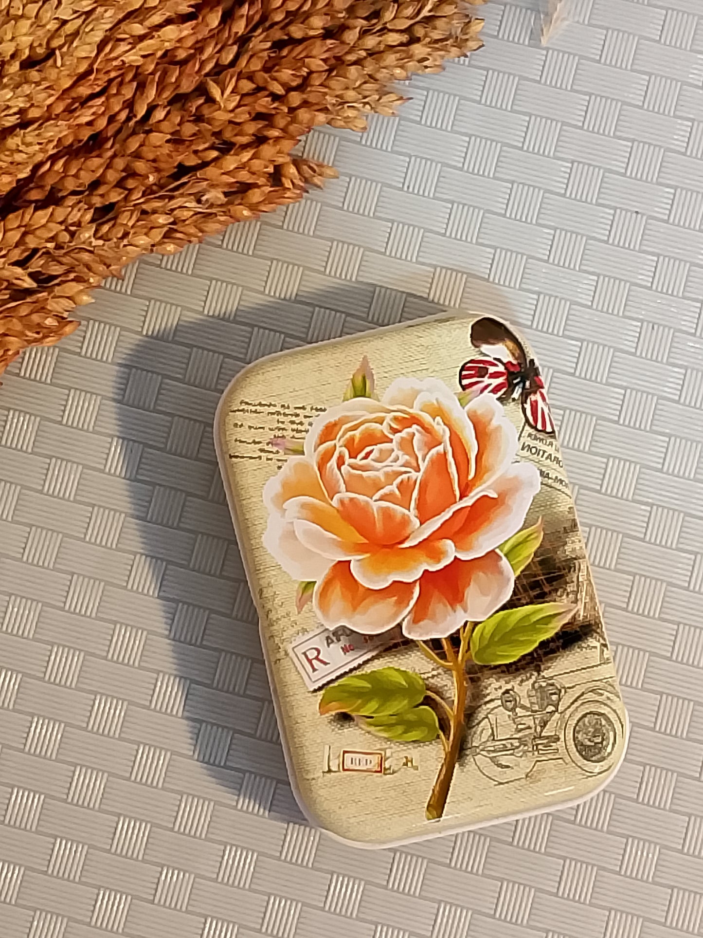 Floral Vintage Theme Tinbox