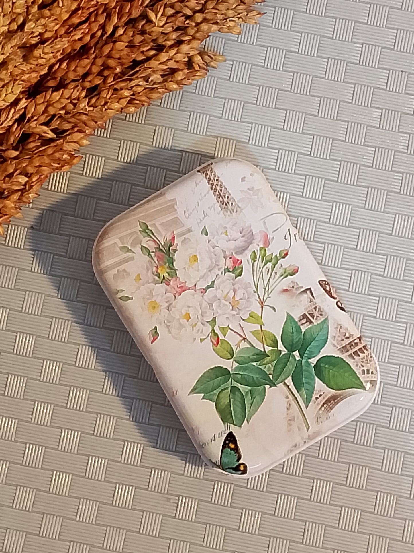 Floral Vintage Theme Tinbox
