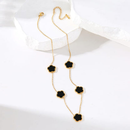 Black Flower Necklace
