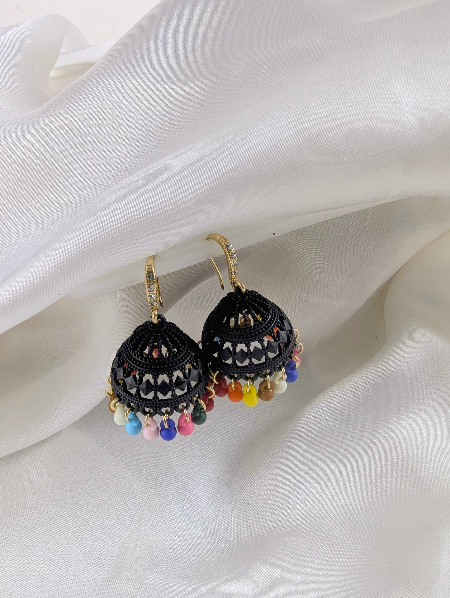 Mahrani Jhumki - Black Multi