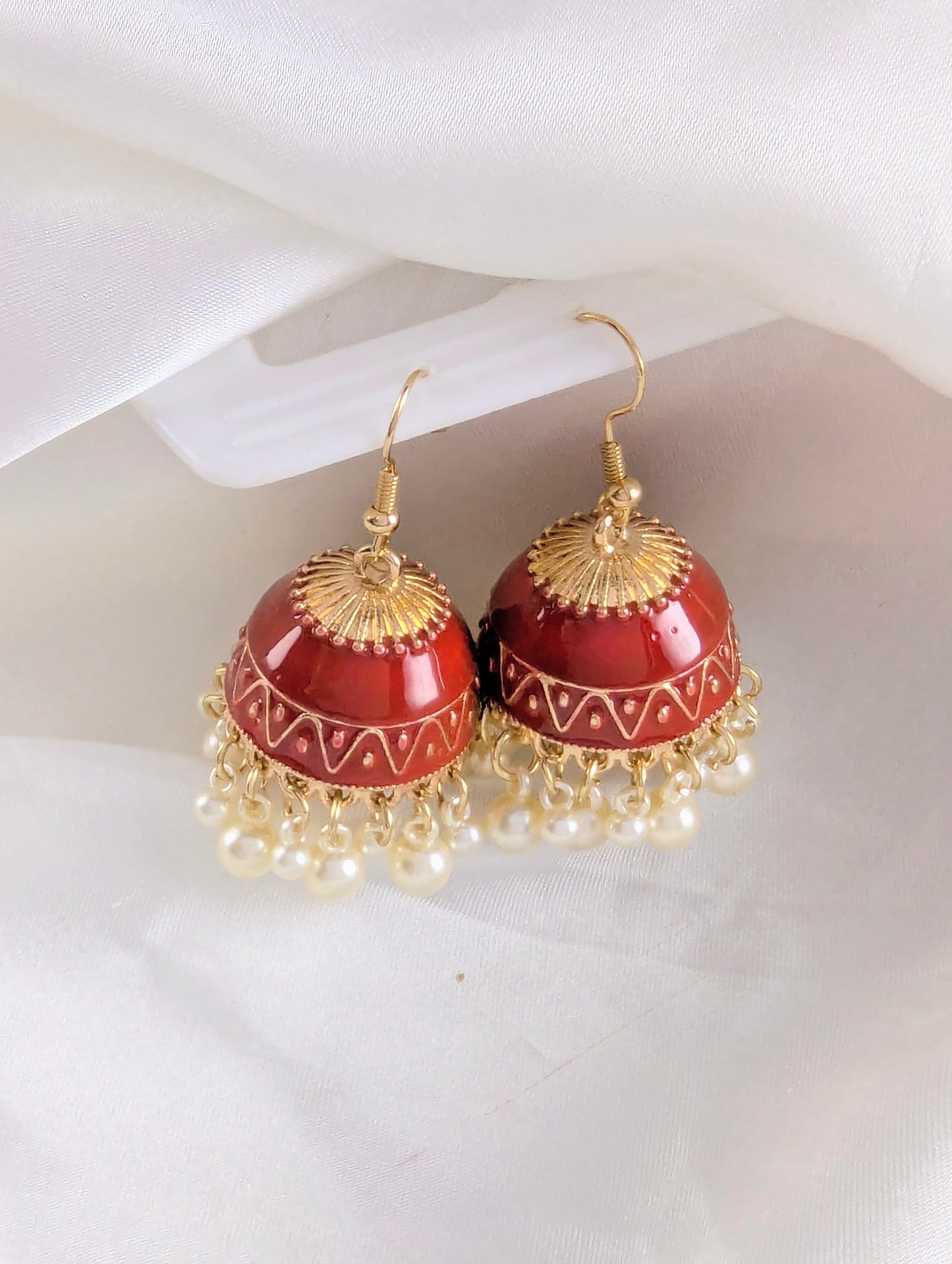 Gulbahar Jhumki - Red