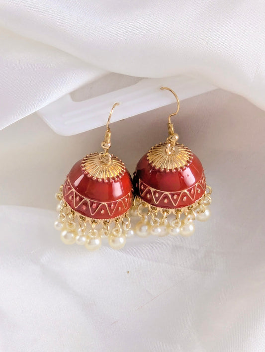 Gulbahar Jhumki - Red