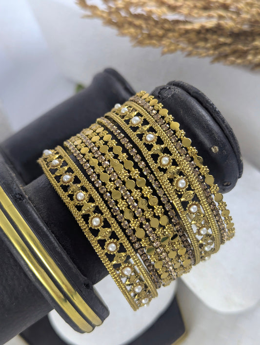 Azure Golden Glow Bangles