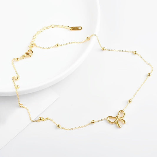 Golden Bow Necklace