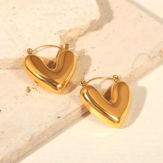 Golden Heart Glow Hoops
