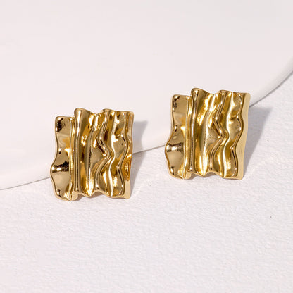 Aurora Ripple Gold Studs