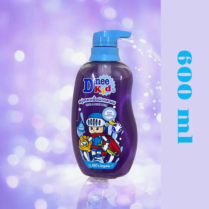 D-nee Kids Head and Body Bath -Purple 600ml