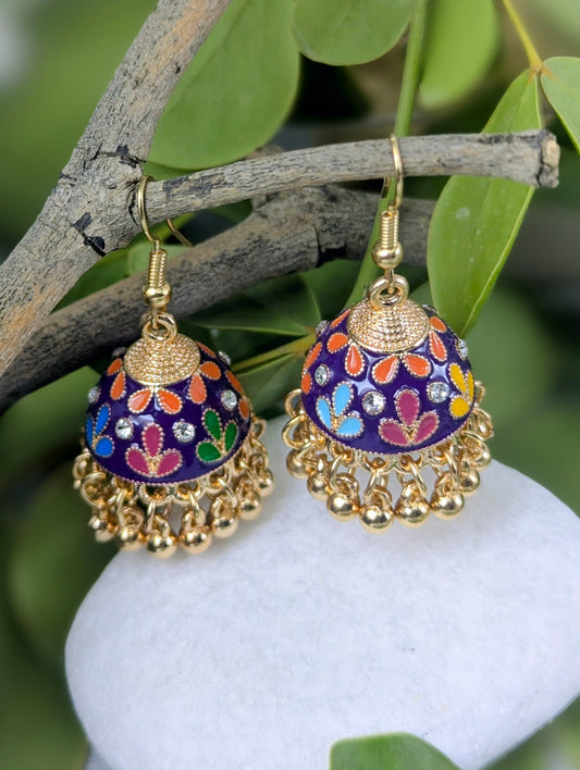 Noor-E-Meher Jhumki- Purple