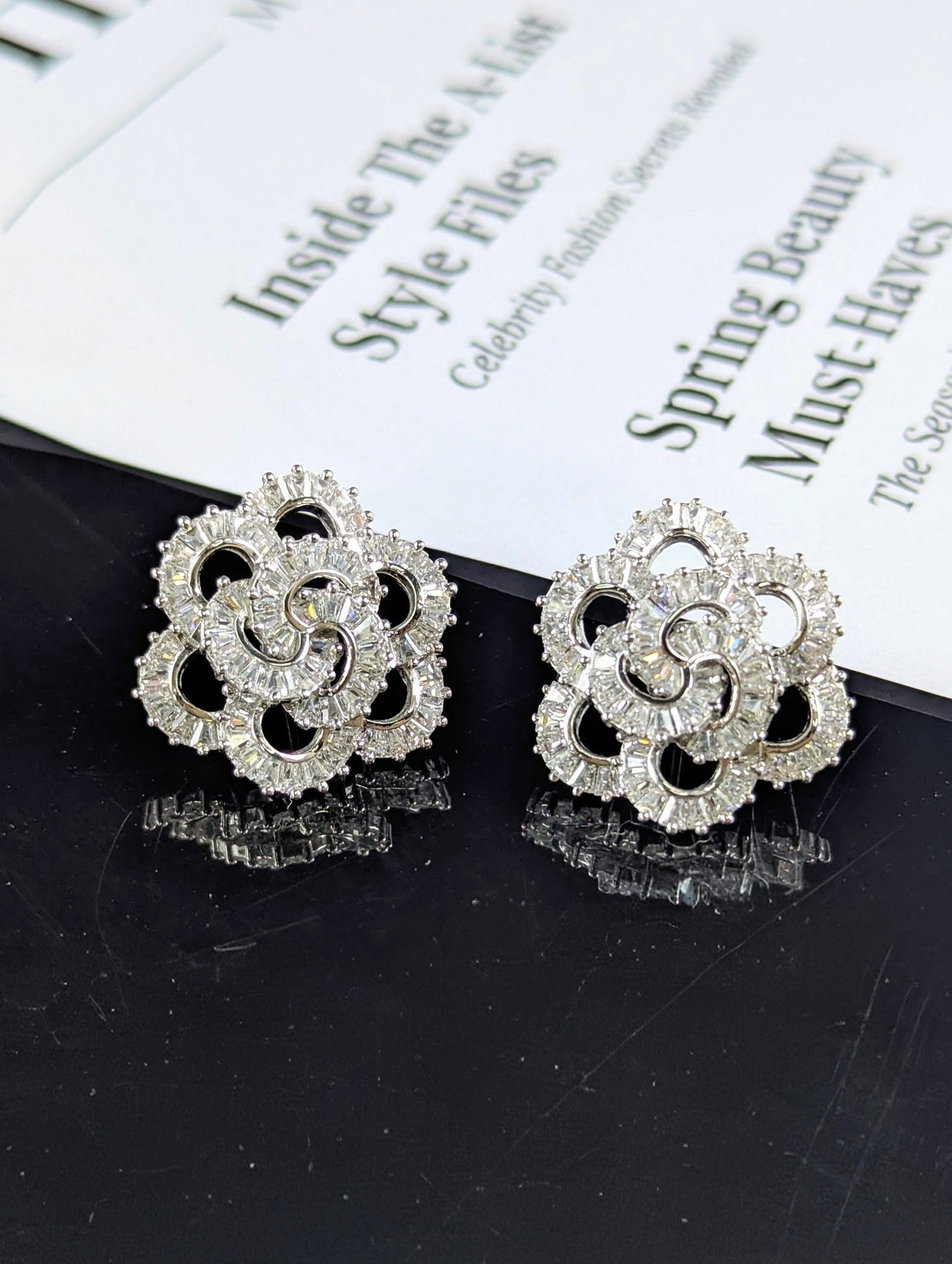 Dainty Flower Zircon Stud Earrings