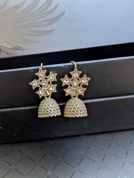 Celestial Star Jhumki-Gray