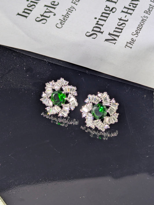 Emerald Glam Earrings