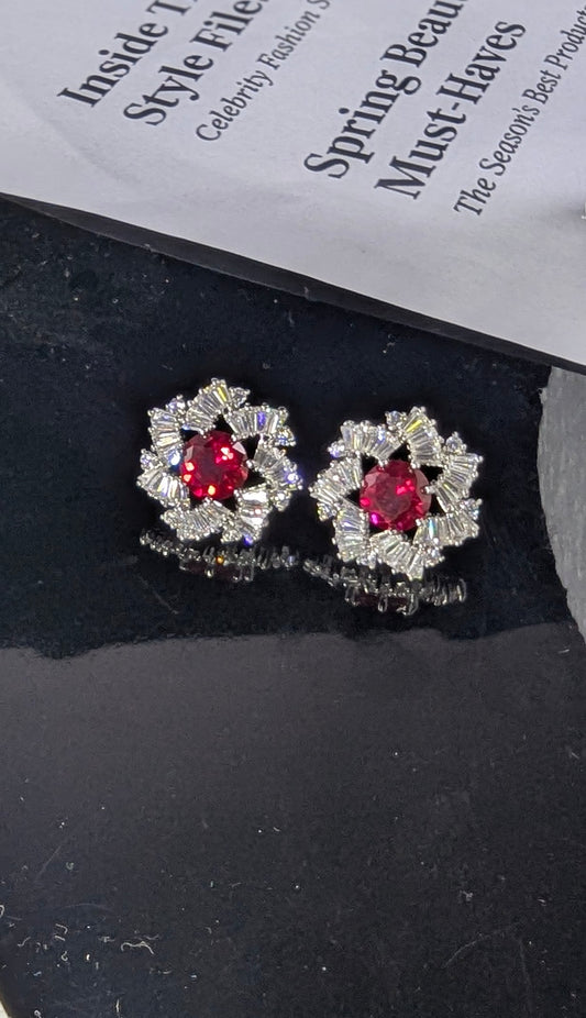 Ruby Glam Earrings