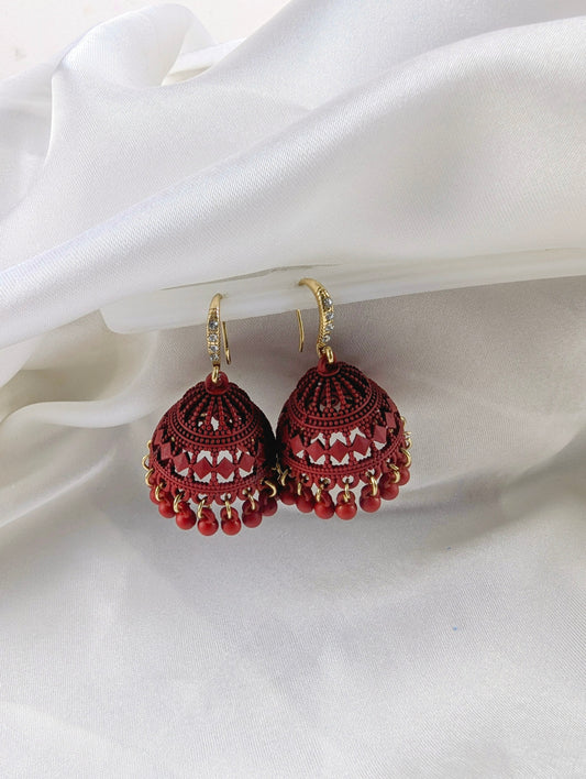 Mahrani Jhumki - Red