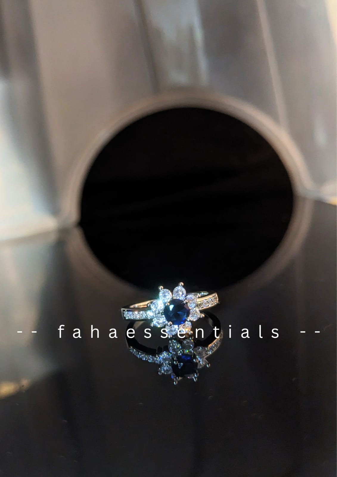 Floral - Inspired Sapphire Ring (Silver)