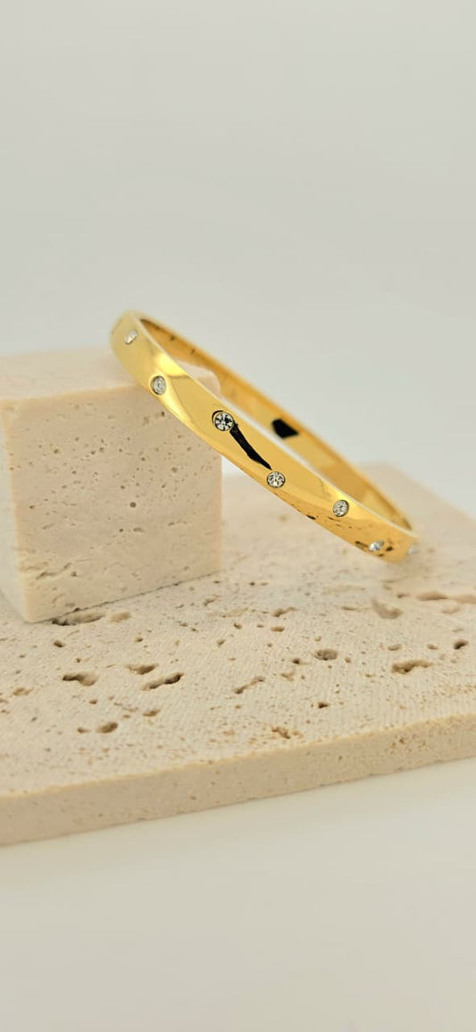 Sparkle Edge Gold Bangle