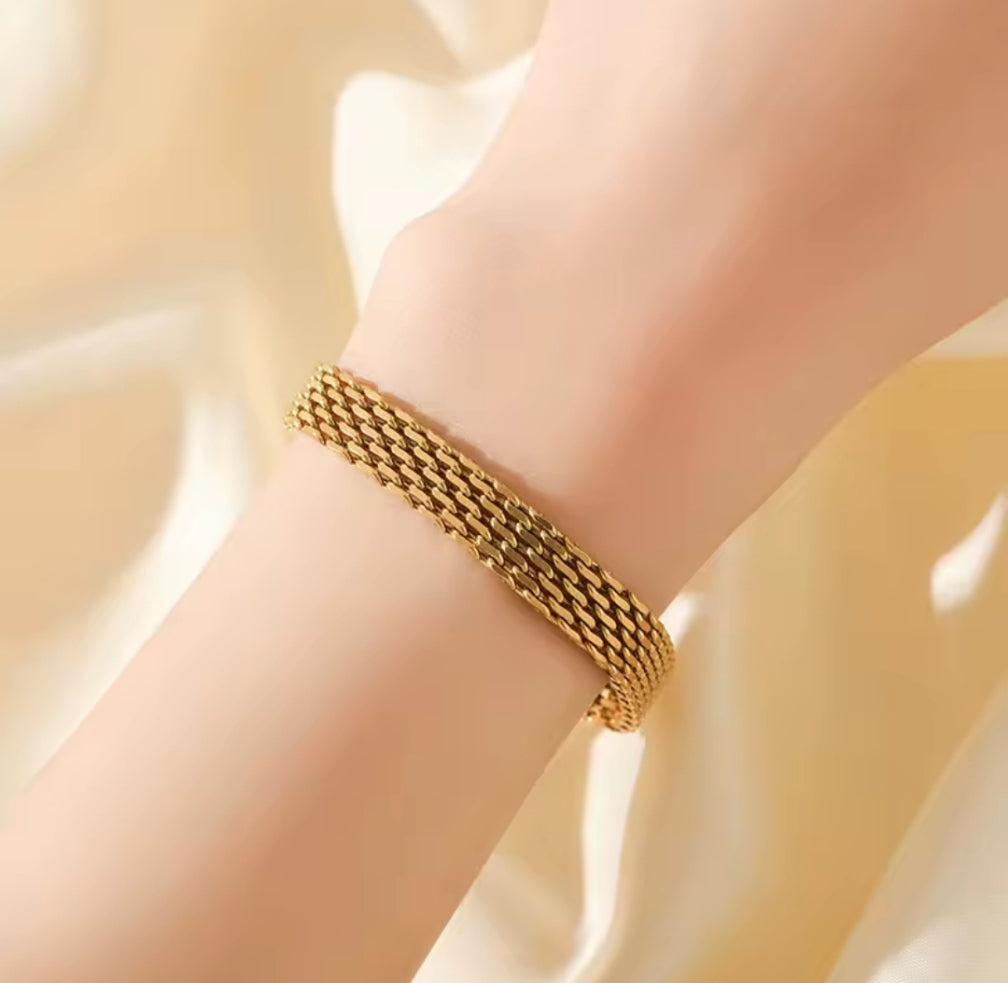 Golden Cascade Bracelet