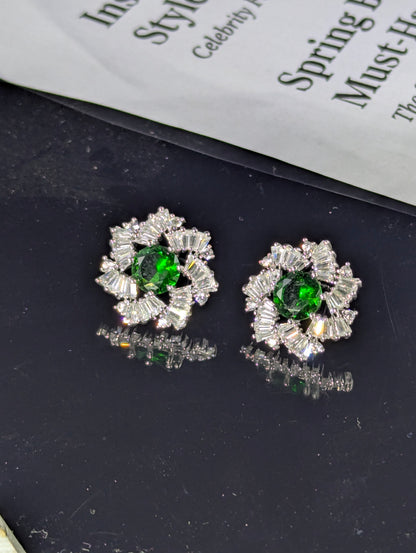 Emerald Glam Earrings