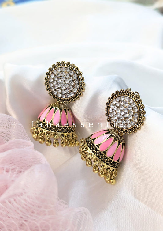 Heritage Jhumki - Pink
