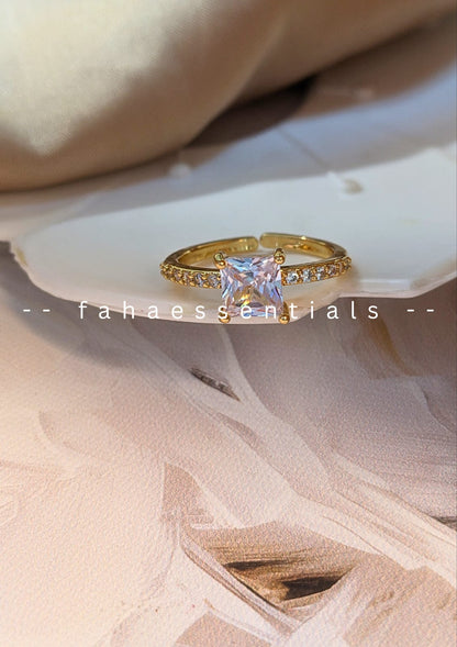 Princess Solitaire Ring