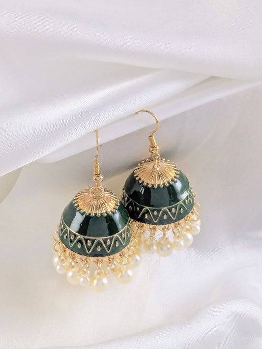 Gulbahar Jhumki - Green