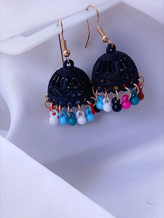 Gulnoor Jhumki - Black Multi