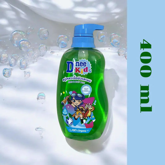 D-nee Kids Head & Body Bath - Green 400ml