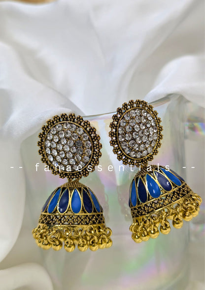Heritage Jhumki - Blue