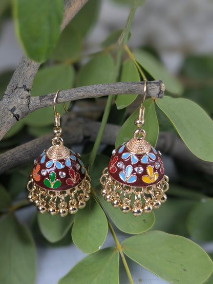 Noor-E-Meher Jhumki-Maroon