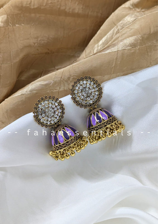 Heritage Jhumki - Purple