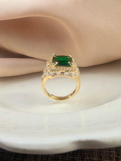 Emerald Royale Adjustable Ring