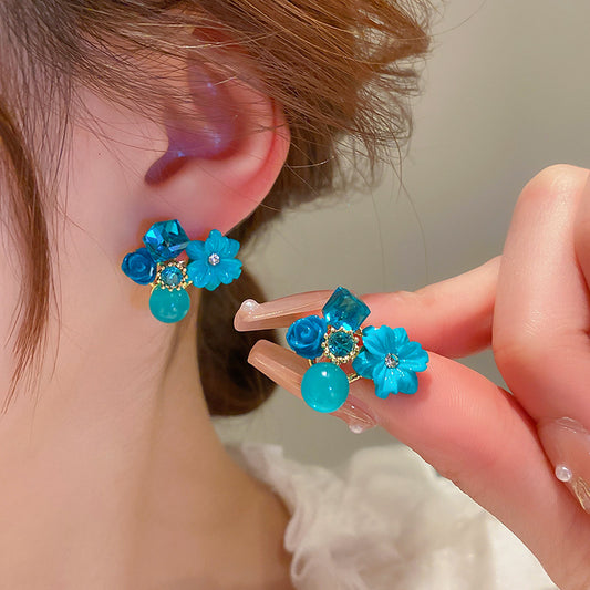 Ocean Bloom Floral Earings