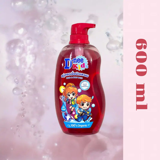 D-nee Kids Head and Body Bath 600ml - Red
