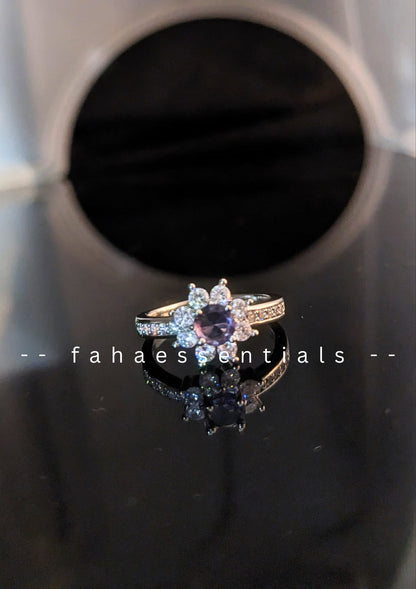 Floral- Inspired Amethyst Ring