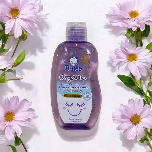 D-nee Organic Head & Body Baby Wash - Purple 200ml
